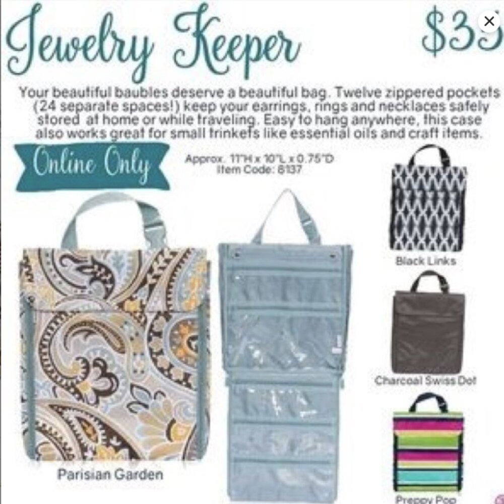 Thirty One Jewelry Keeper Parisian Garden New in Package